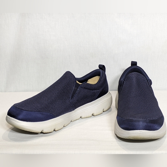 NEW Skechers Mens GO Walk Evolution Ultra-IMPEC Sneakers Sz 12.5 Extra Wide blue - Picture 2 of 4